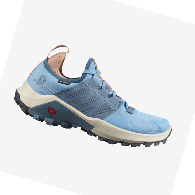 Salomon MADCROSS GORE-TEX Trailrunning Schuhe Damen Blau | AZRQDLH-16