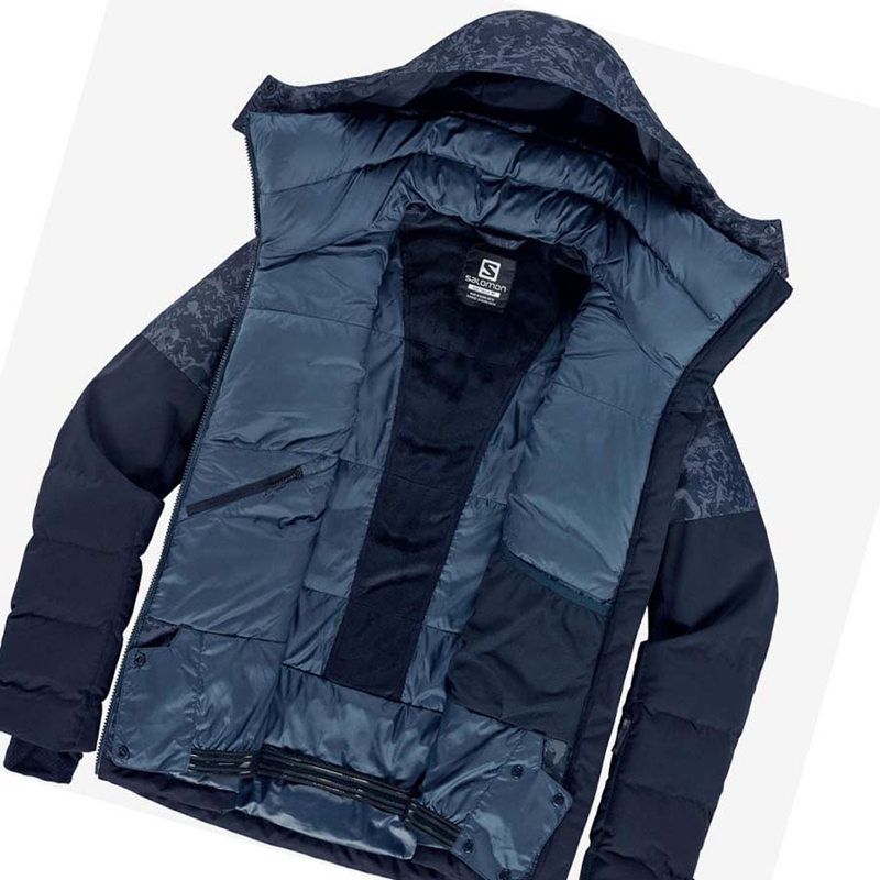Salomon NEW PREVAIL Skijacken Damen Blau | AIOHFDL-78