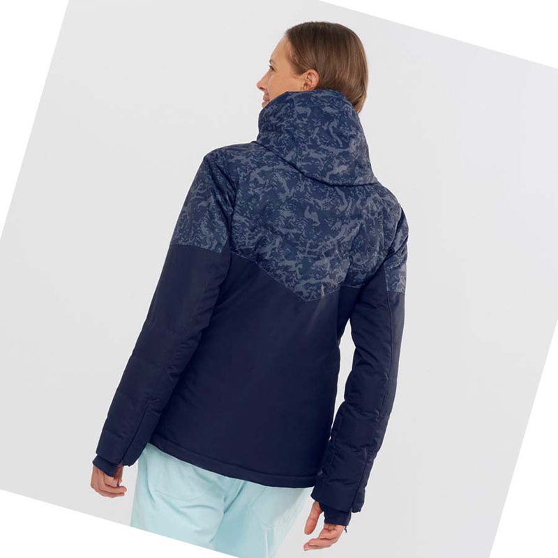 Salomon NEW PREVAIL Skijacken Damen Blau | AIOHFDL-78