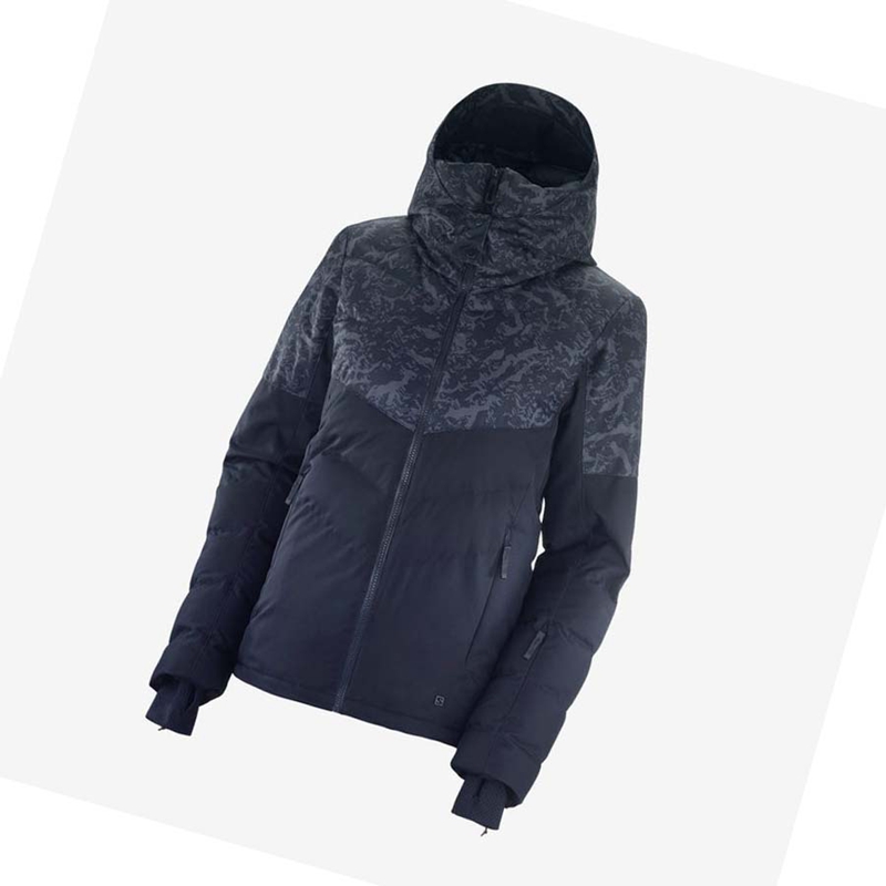 Salomon NEW PREVAIL Skijacken Damen Blau | AIOHFDL-78