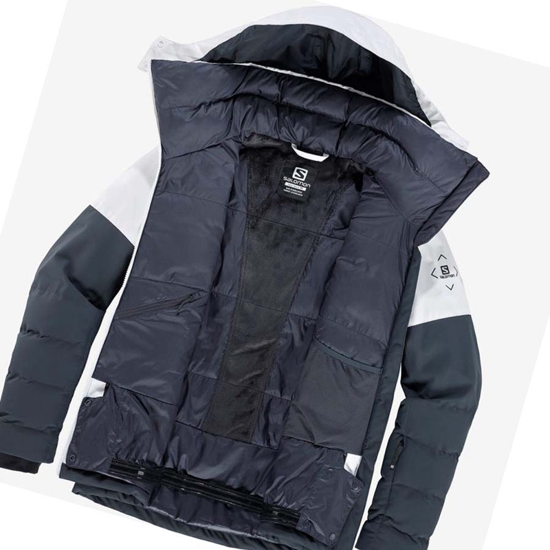 Salomon NEW PREVAIL Skijacken Damen Schwarz Weiß | SHCKYIT-58