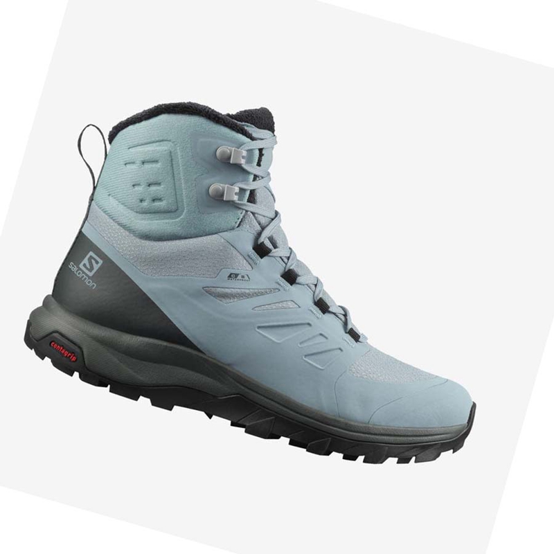 Salomon OUTBLAST THINSULATE™ CLIMASALOMON™ WATERPROOF Winterstiefel Damen Blau | KIXSPEU-62