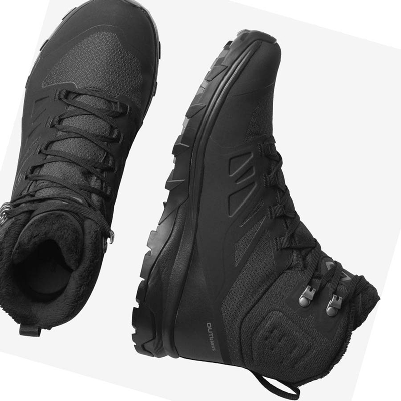 Salomon OUTBLAST THINSULATE™ CLIMASALOMON™ WATERPROOF Winterstiefel Damen Schwarz | VTLAHDW-81
