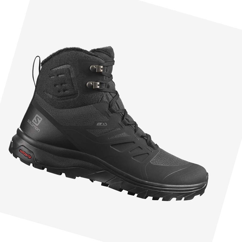 Salomon OUTBLAST THINSULATE™ CLIMASALOMON™ WATERPROOF Winterstiefel Damen Schwarz | VTLAHDW-81