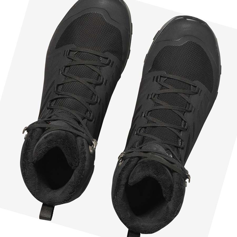 Salomon OUTBLAST THINSULATE™ CLIMASALOMON™ WATERPROOF Winterstiefel Herren Schwarz | ZUNBLXR-84