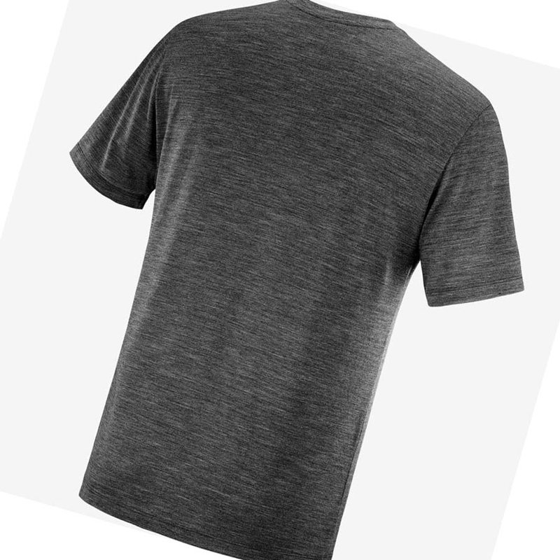 Salomon OUTLIFE MERINO BLEND T-shirts Herren Schwarz | RLXESNJ-36