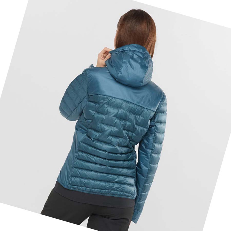Salomon OUTLINE DOWN INSULATED Jacke Damen Blau | WUYBIFX-80