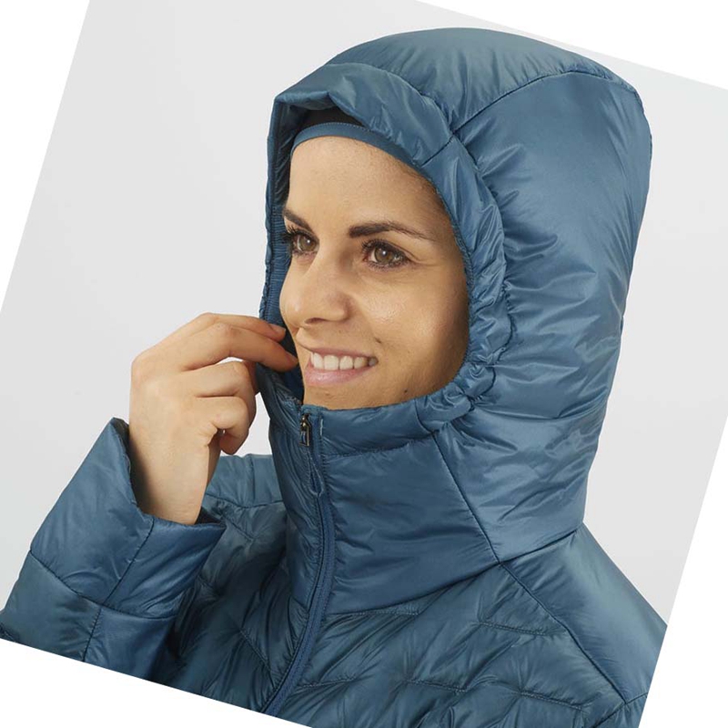 Salomon OUTLINE DOWN INSULATED Jacke Damen Blau | WUYBIFX-80