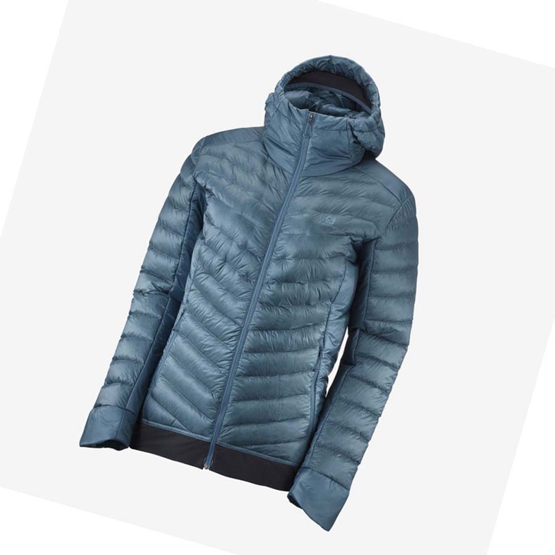 Salomon OUTLINE DOWN INSULATED Jacke Damen Blau | WUYBIFX-80
