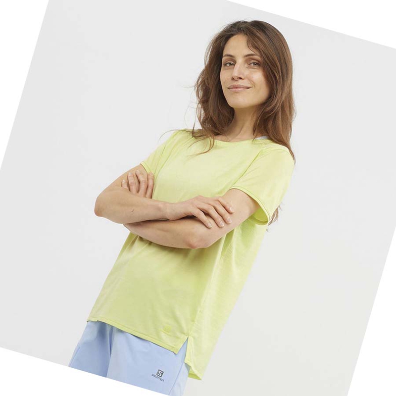 Salomon OUTLINE SUMMER T-shirts Damen Mintfarben | DFORHVP-02