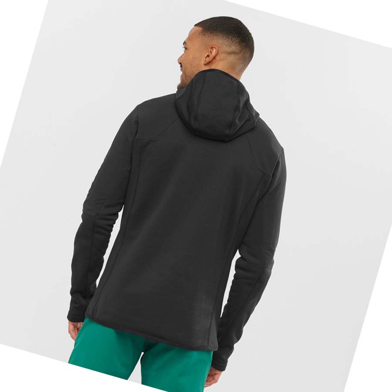 Salomon OUTLINE WARM HYBRID Hoodie Herren Schwarz | PMRABJF-97