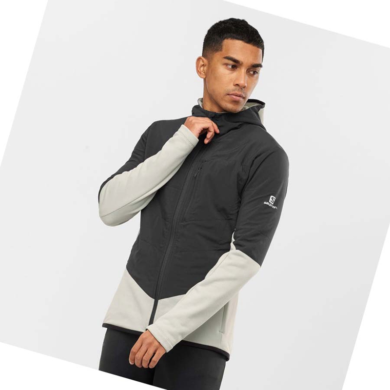Salomon OUTLINE WARM HYBRID Hoodie Herren Aqua | THWLOXM-94