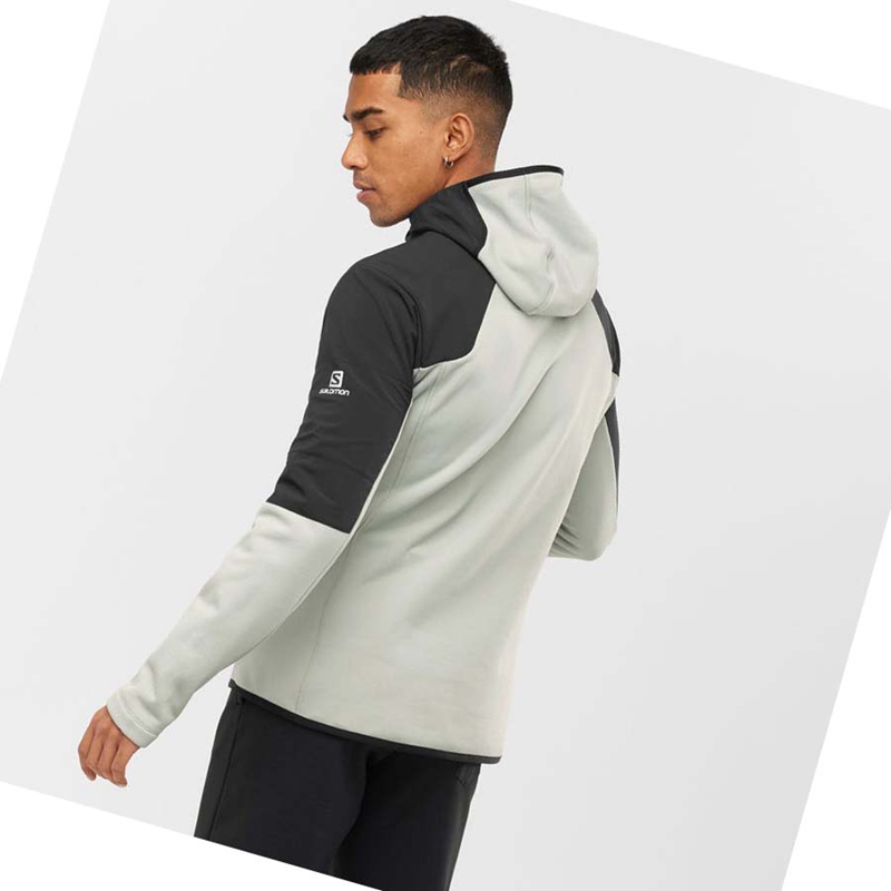 Salomon OUTLINE WARM HYBRID Hoodie Herren Aqua | THWLOXM-94