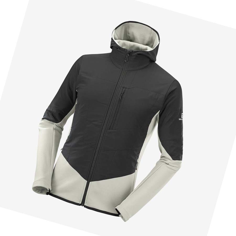 Salomon OUTLINE WARM HYBRID Hoodie Herren Aqua | THWLOXM-94