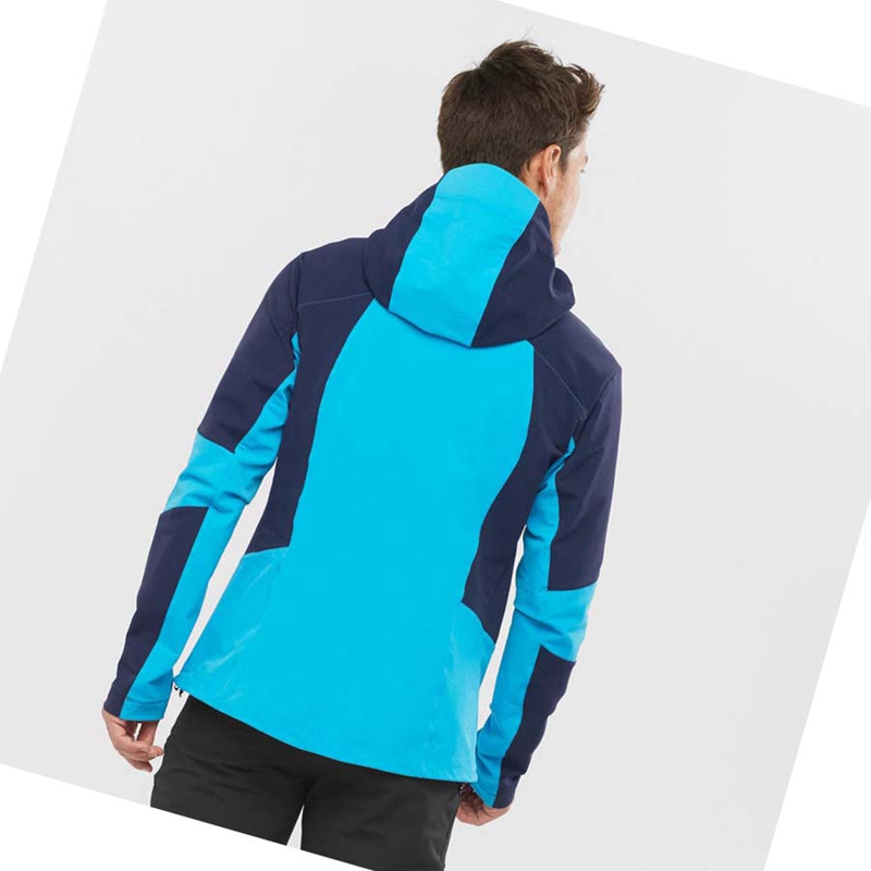 Salomon OUTPEAK SOFTSHELL Jacke Herren Blau | PQRIGVK-91