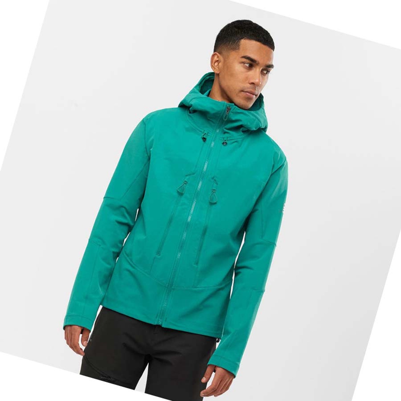 Salomon OUTPEAK SOFTSHELL Jacke Herren Grün | VXDRSHZ-04