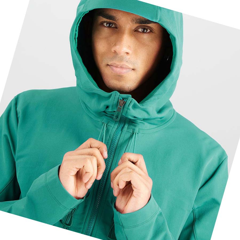 Salomon OUTPEAK SOFTSHELL Jacke Herren Grün | VXDRSHZ-04