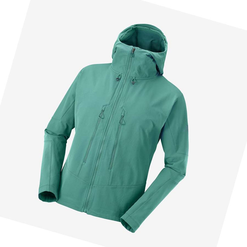 Salomon OUTPEAK SOFTSHELL Jacke Herren Grün | VXDRSHZ-04