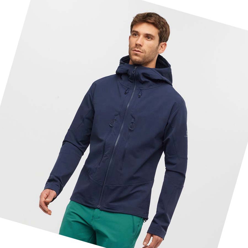 Salomon OUTPEAK SOFTSHELL Jacke Herren Navy | HRCLSZK-75