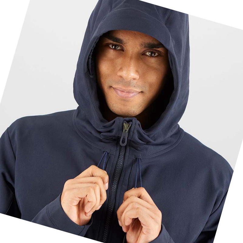 Salomon OUTPEAK SOFTSHELL Jacke Herren Navy | HRCLSZK-75