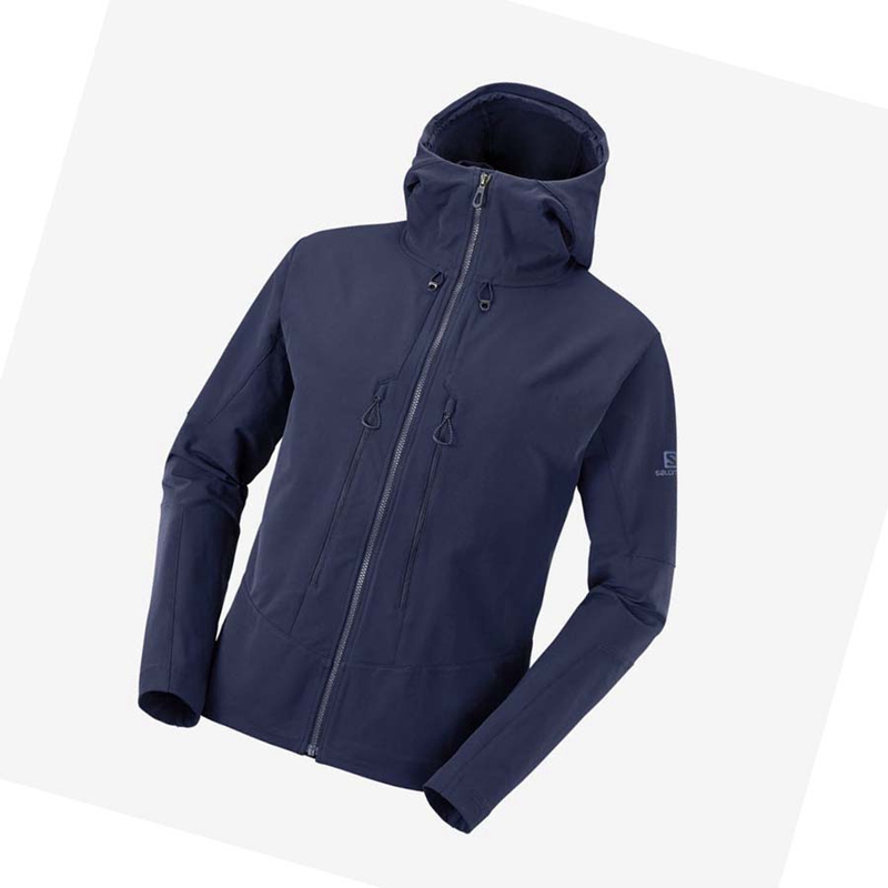 Salomon OUTPEAK SOFTSHELL Jacke Herren Navy | HRCLSZK-75