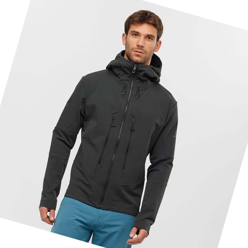 Salomon OUTPEAK SOFTSHELL Jacke Herren Schwarz | QUIBZWK-96