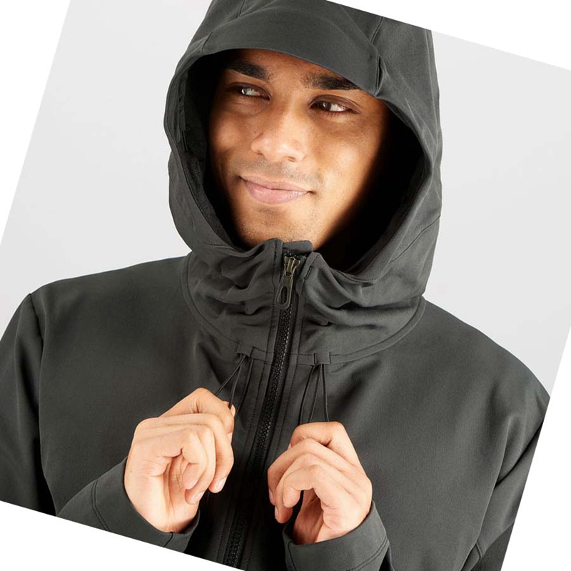 Salomon OUTPEAK SOFTSHELL Jacke Herren Schwarz | QUIBZWK-96