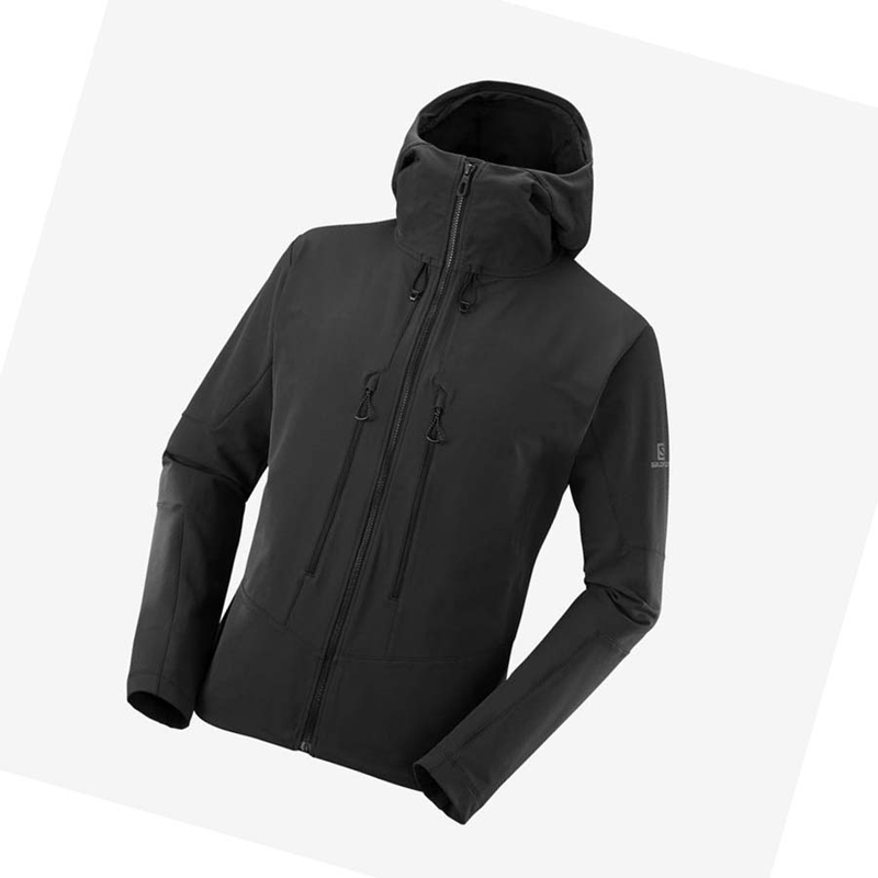 Salomon OUTPEAK SOFTSHELL Jacke Herren Schwarz | QUIBZWK-96