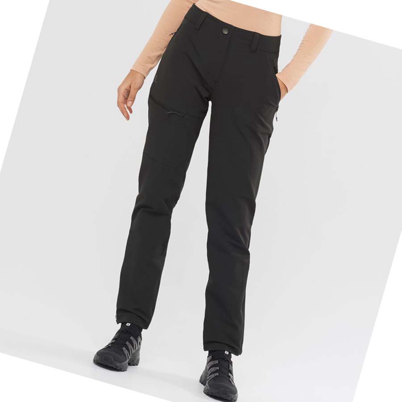 Salomon OUTPEAK WARM Hose Damen Schwarz | PVNOCBQ-87