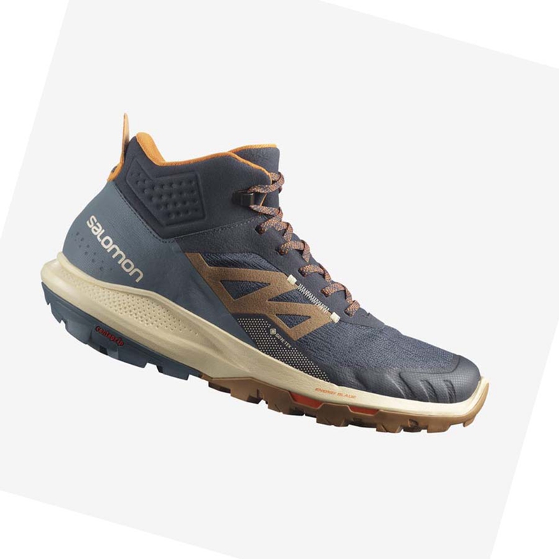 Salomon OUTPULSE MID GORE-TEX Wanderschuhe Herren Grau | XBZWFQM-17