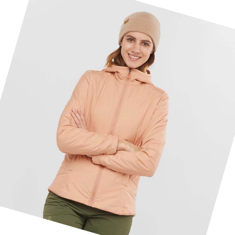 Salomon OUTRACK INSULATED Jacke Damen Rosa | WEMPKAV-09
