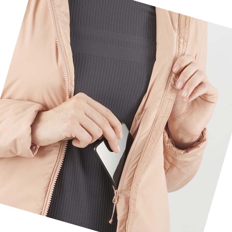 Salomon OUTRACK INSULATED Jacke Damen Rosa | WEMPKAV-09