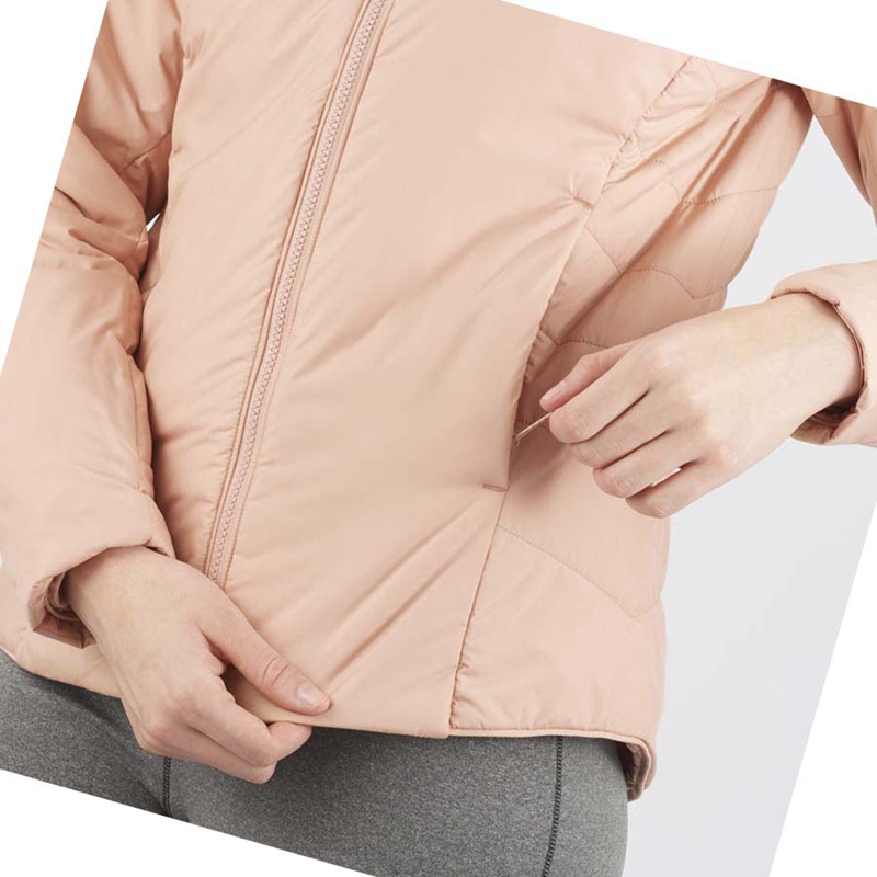 Salomon OUTRACK INSULATED Jacke Damen Rosa | WEMPKAV-09