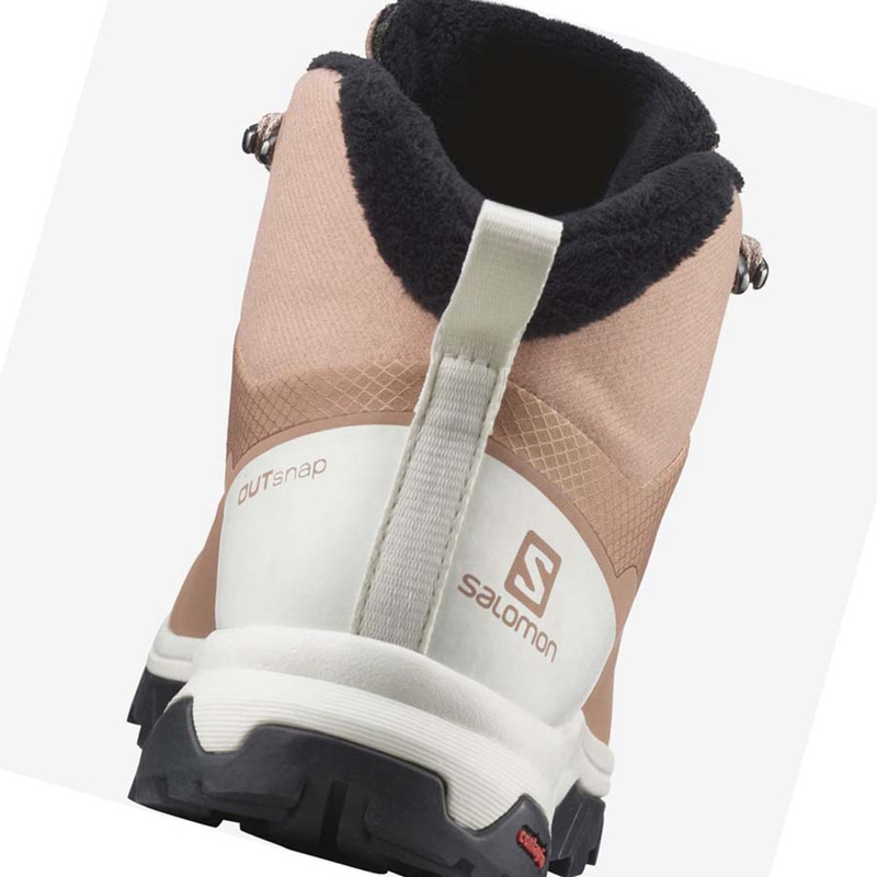 Salomon OUTSNAP CLIMASALOMON™ WATERPROOF Winterstiefel Damen Beige | AJYCUQL-31
