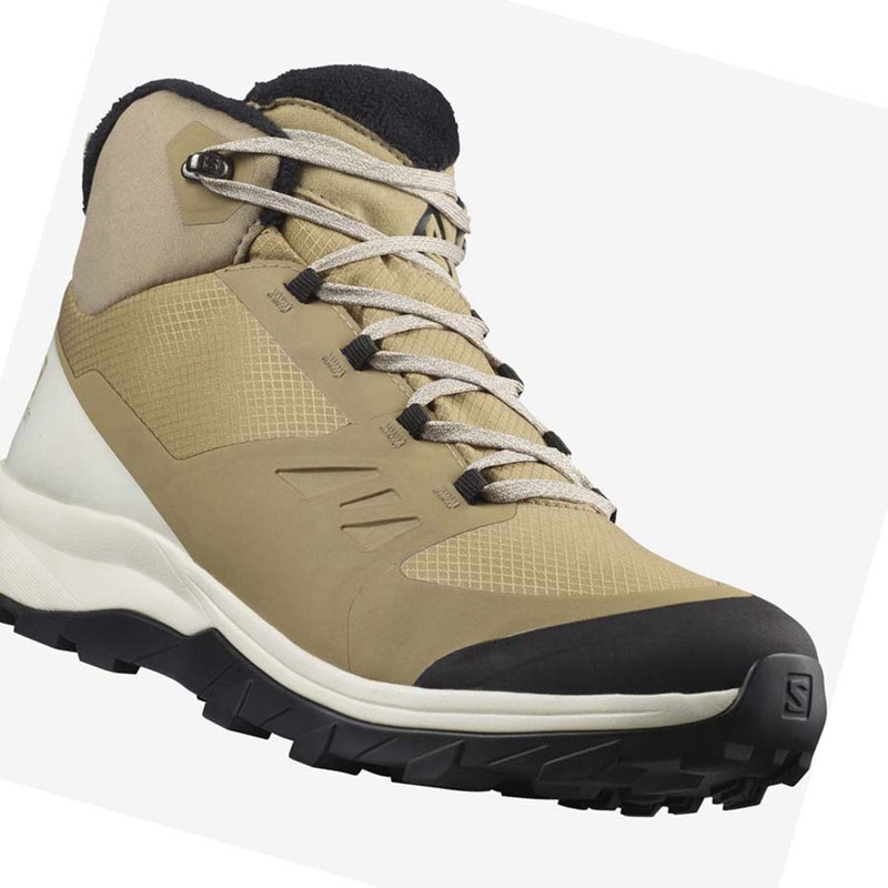 Salomon OUTSNAP CLIMASALOMON™ WATERPROOF Winterstiefel Herren Braun | WRULTOG-21