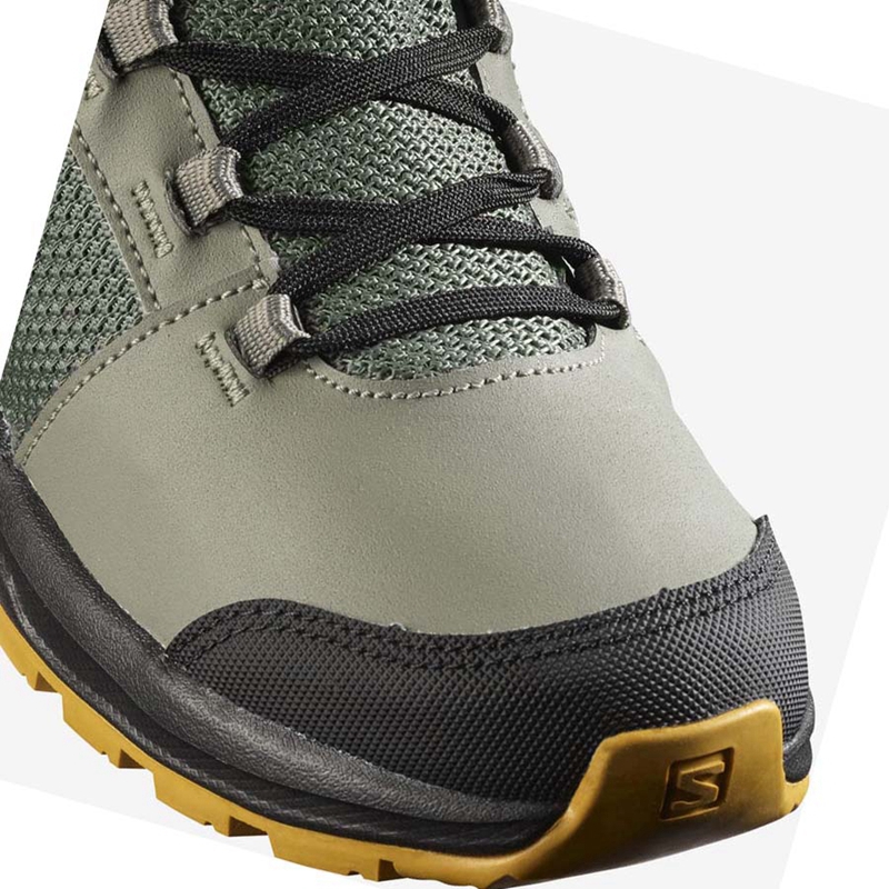 Salomon OUTWARD CLIMASALOMON™ WATERPROOF Wanderschuhe Kinder Olivgrün | BPVWIFQ-42