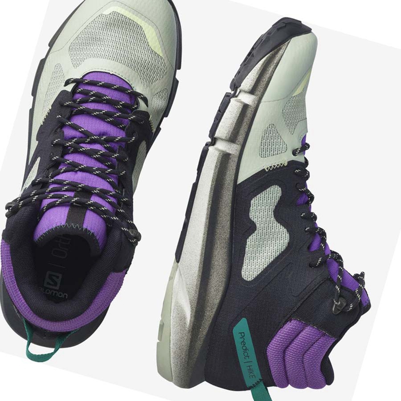 Salomon PREDICT HIKE MID GORE-TEX Wanderschuhe Herren Mintfarben Lila | KAYQWVE-10