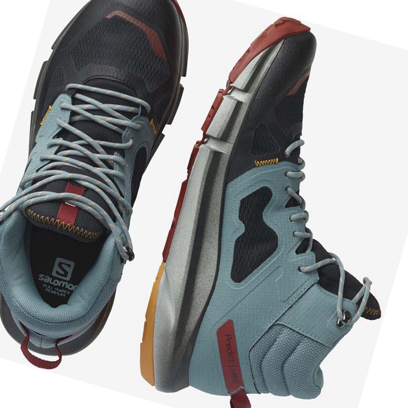 Salomon PREDICT HIKE MID GORE-TEX Wanderschuhe Herren Türkis | RGPDWSN-97