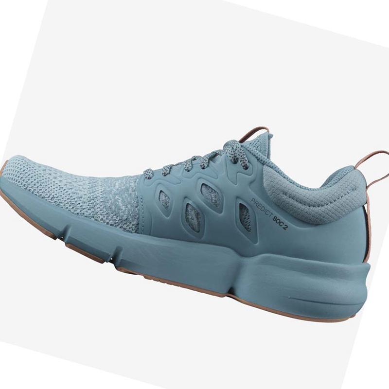 Salomon PREDICT SOC 2 Laufschuhe Damen Blau | ETFPLJO-71