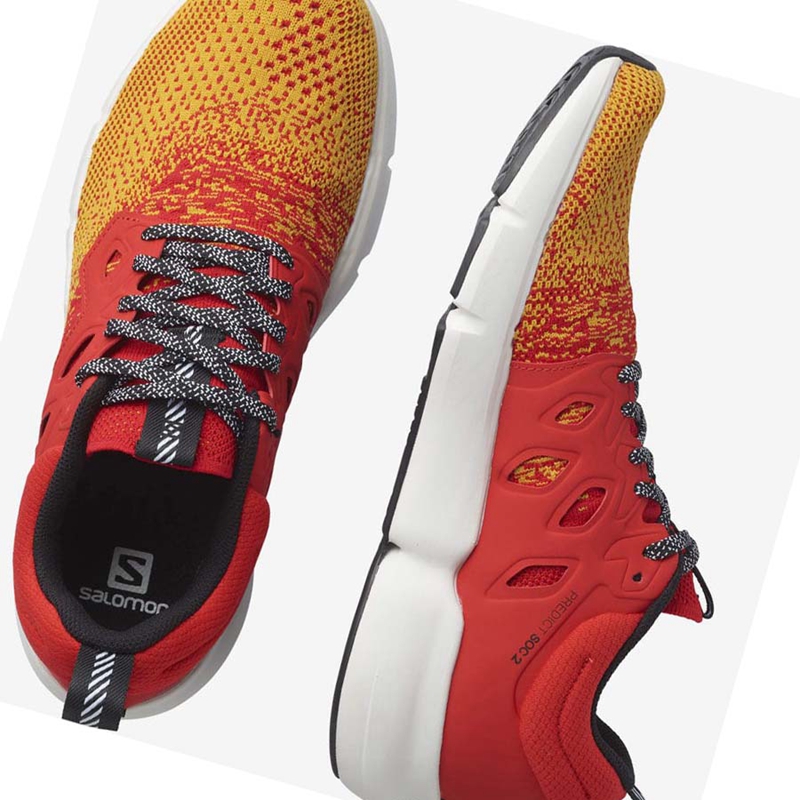 Salomon PREDICT SOC 2 Laufschuhe Herren Rot Orange | XOFRVDG-16