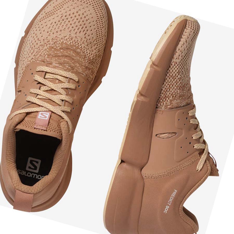 Salomon PREDICT SOC W Laufschuhe Damen Braun | SDRITFP-40