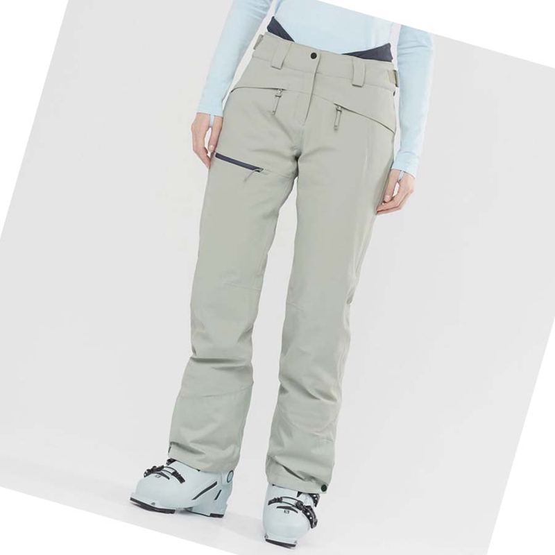 Salomon PROOF LIGHT Ski Hosen Damen Beige | UAMJPWH-98