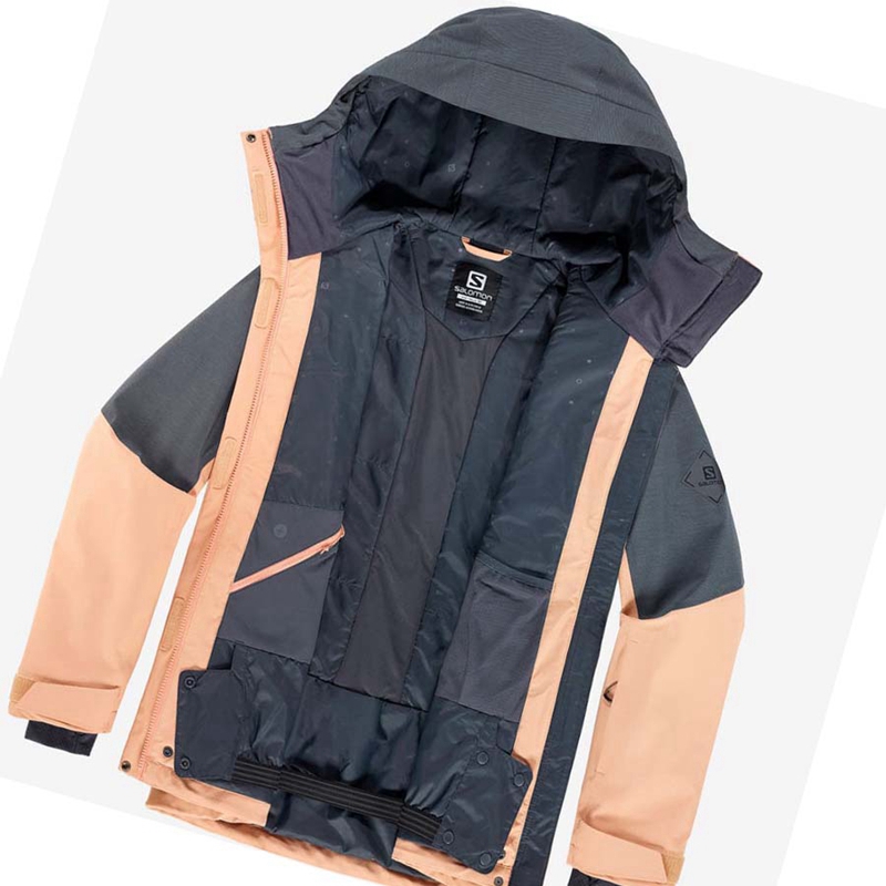 Salomon PROOF LIGHT Skijacken Damen Braun | KHCODJG-71