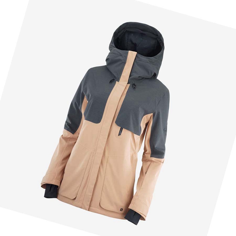 Salomon PROOF LIGHT Skijacken Damen Braun | KHCODJG-71