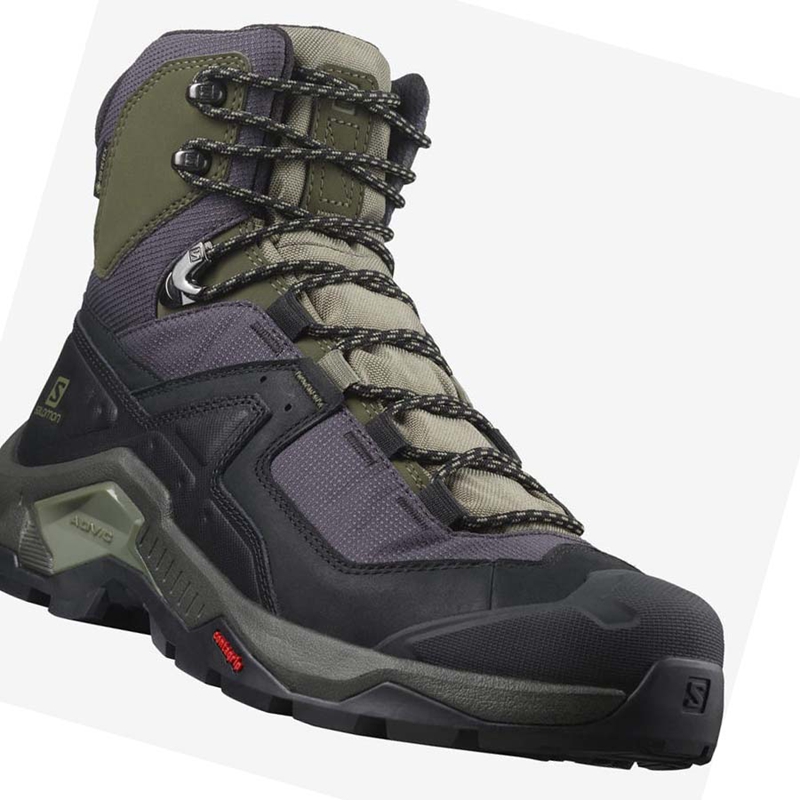 Salomon QUEST ELEMENT GORE-TEX Wanderschuhe Herren Schwarz Olivgrün | PDLJEAC-71