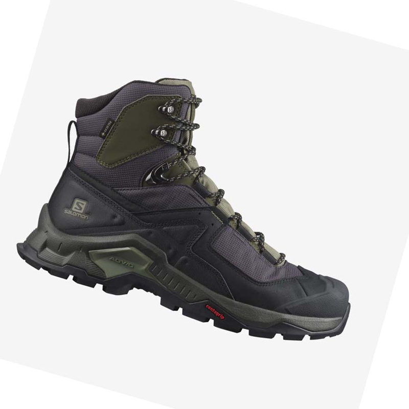 Salomon QUEST ELEMENT GORE-TEX Wanderschuhe Herren Schwarz Olivgrün | PDLJEAC-71