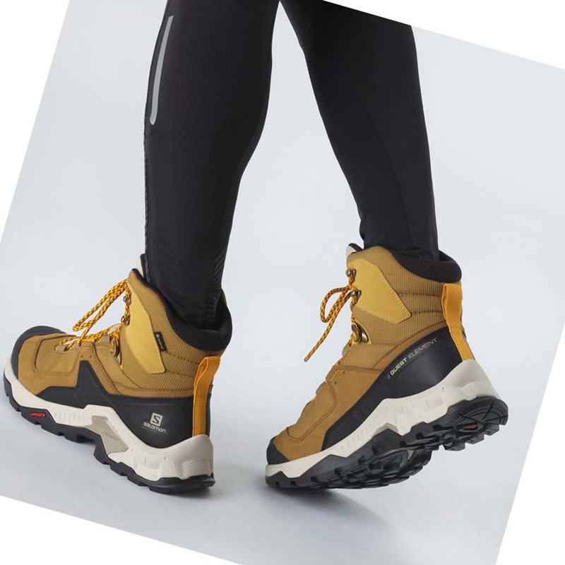 Salomon QUEST ELEMENT GORE-TEX Wanderschuhe Herren Gelb | WIRLAXB-90
