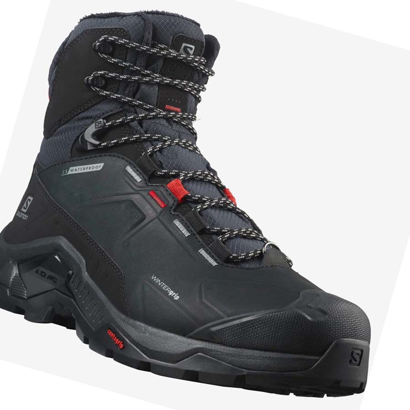 Salomon QUEST WINTER THINSULATE™ CLIMASALOMON™ WATERPROOF Winterstiefel Damen Schwarz | KGVWCMR-10