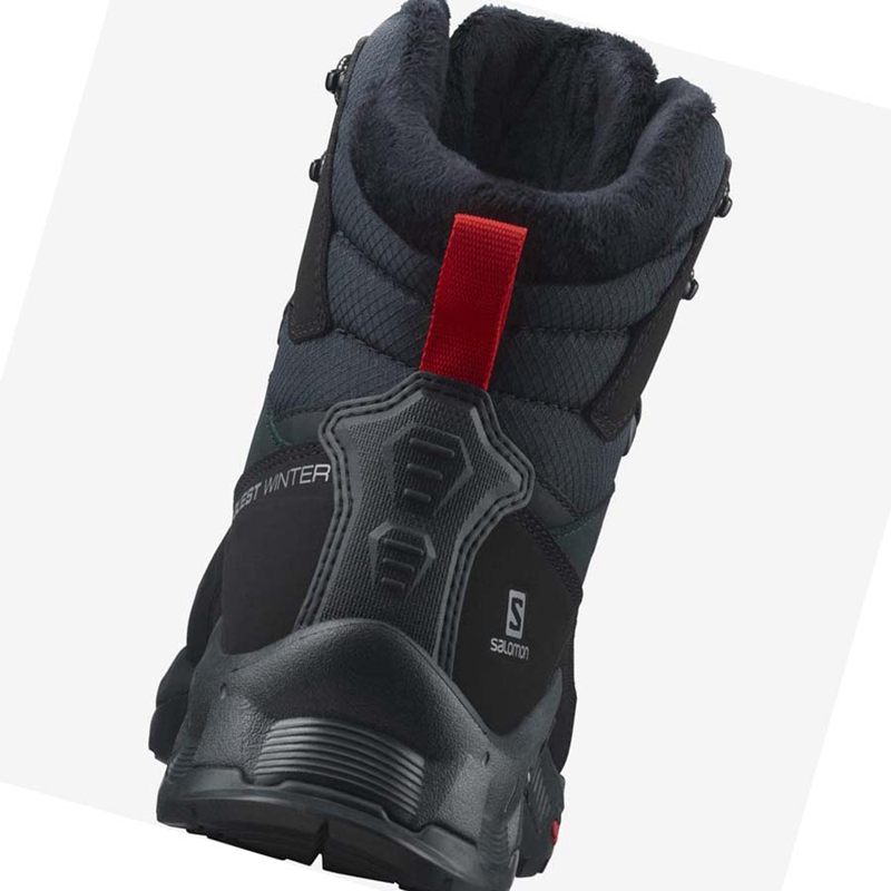 Salomon QUEST WINTER THINSULATE™ CLIMASALOMON™ WATERPROOF Winterstiefel Damen Schwarz | KGVWCMR-10