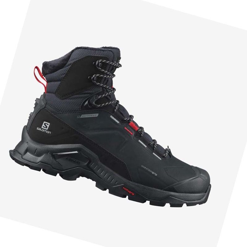 Salomon QUEST WINTER THINSULATE™ CLIMASALOMON™ WATERPROOF Winterstiefel Damen Schwarz | KGVWCMR-10